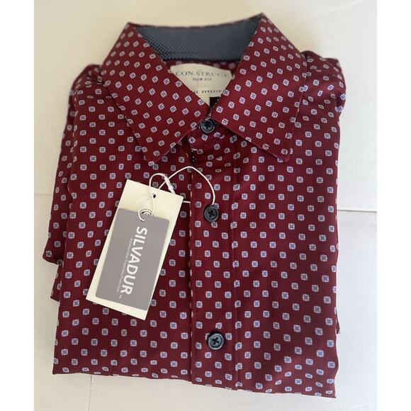 Construct Other - NWT CONSTRUCT Slim Fit 4 Way Stretch Long Sleeve Button Up Shirt Size M